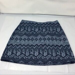 Athleta black and grey tribal print mini skirt